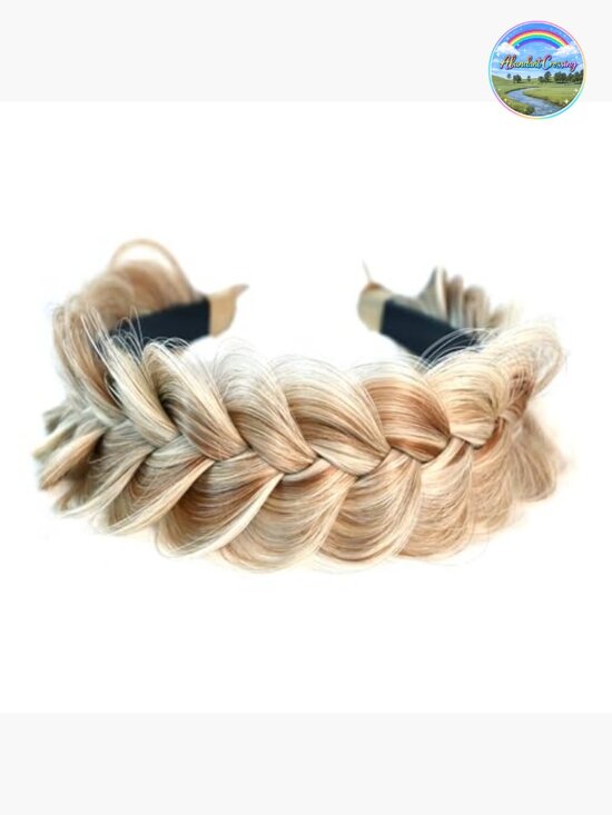 Adjustable Wide Braided Headband - Handmade Fabric Hair Accessory main image 6